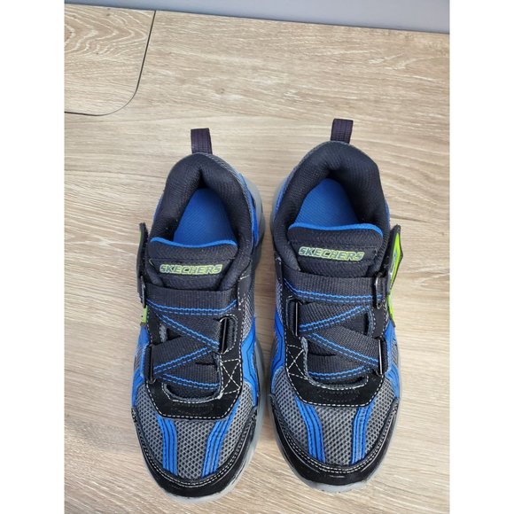 Skechers Kids 95445L Revel Sneaker Black/Gray/Royal Blue 1M US Little Kid - Picture 2 of 9